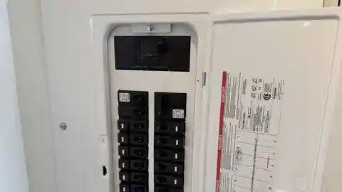 Residential breaker panel with circuit directory installed by electrician